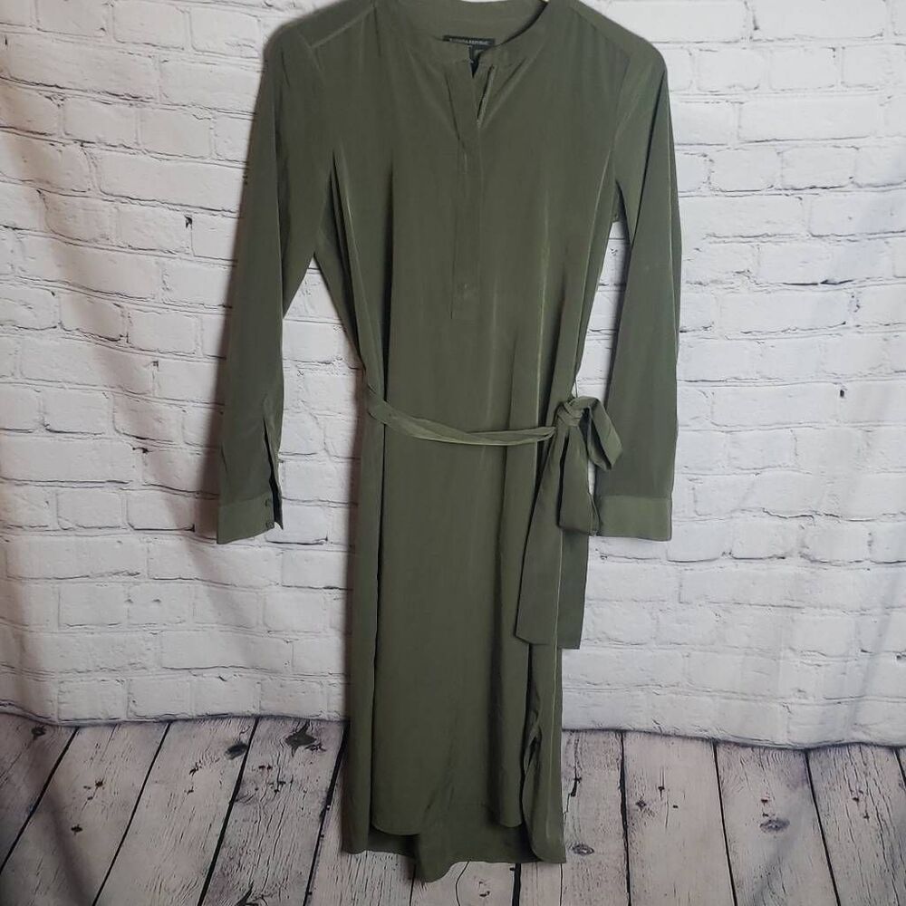 Banana Republic Green Dress Size 6 - Picture 4 of 11